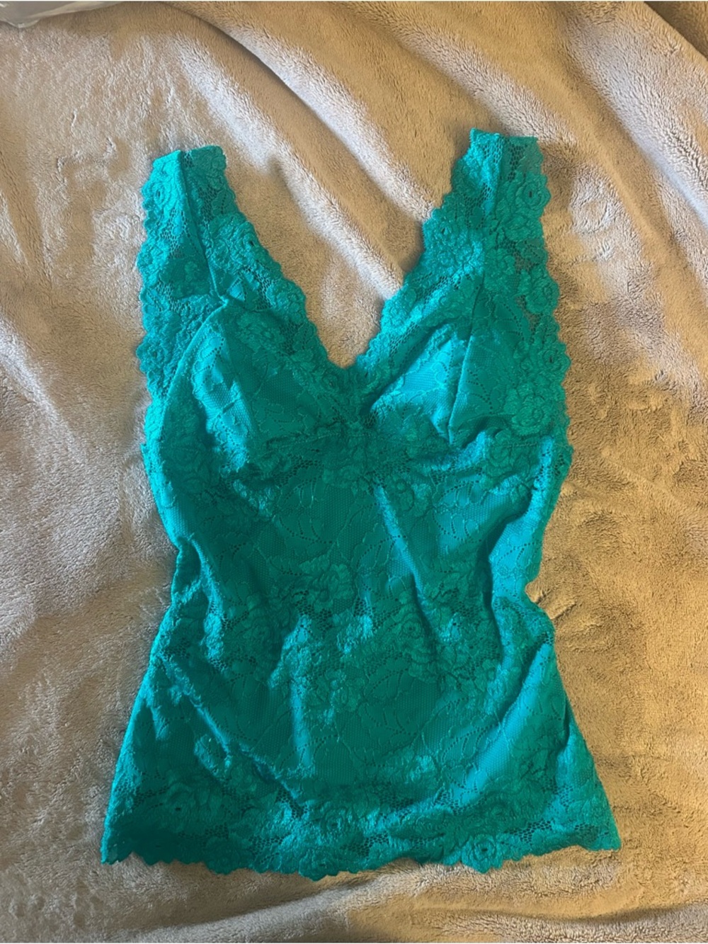 Vintage Bebe Teal Lace Top NWOT